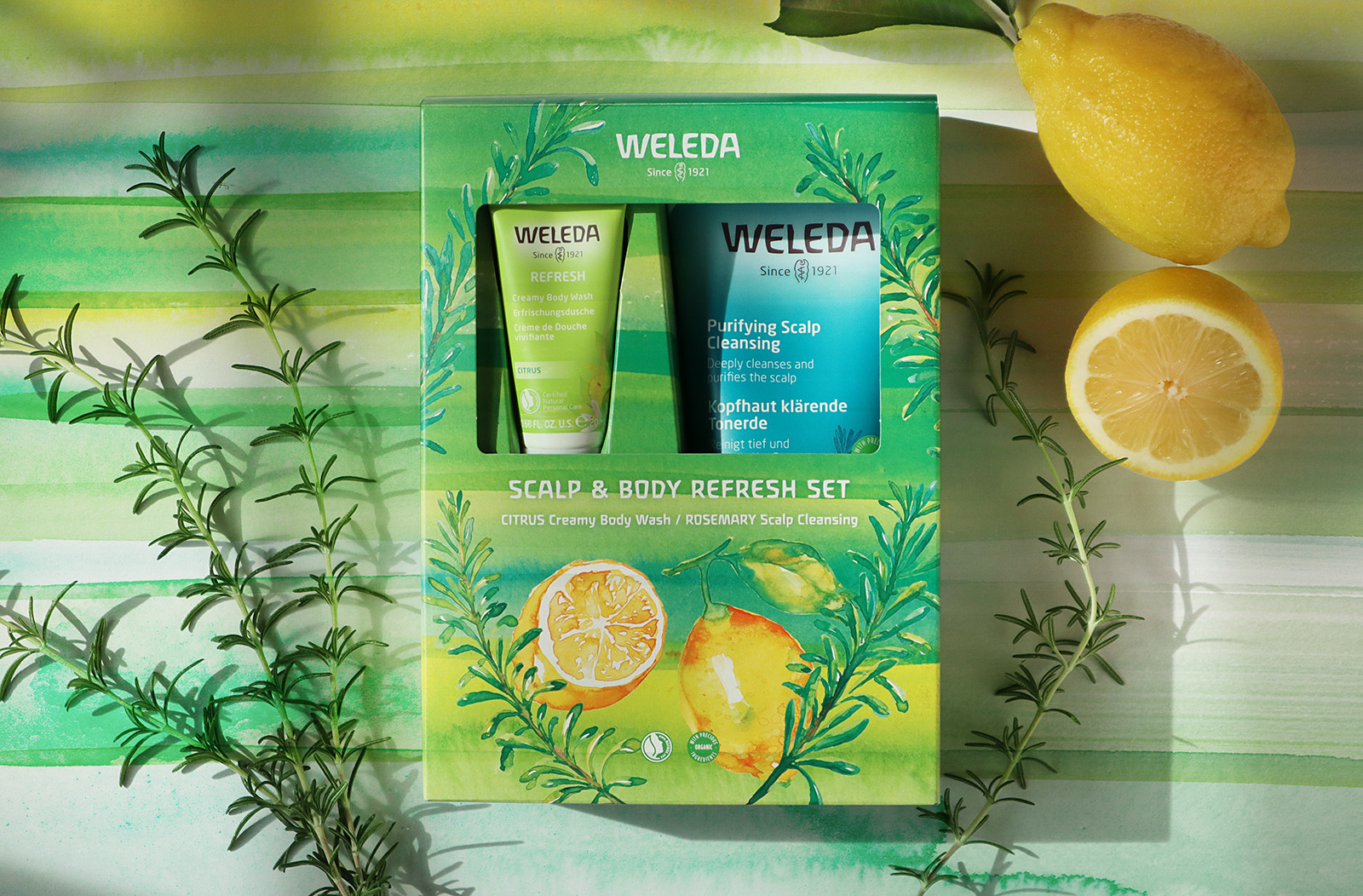 ヴェレダ（WELEDA）「スカルプ&ボディ リフレッシュセット」パッケージ_1